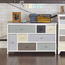 【5%OFFクーポン★8/24(日)20:00~23:59】【完成品】グレイッシュカラーローチェスト引出し8杯【sherbet】シャーベット(チェスト おしゃれ アンティーク 木製 木製 北欧風 北欧家具 アンティーク リビングボード 書類チェスト サイドチェスト 収納家具 引き出し)
