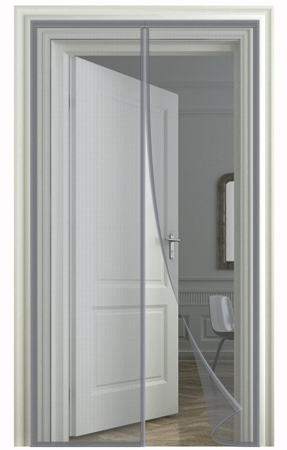 ・サイズ:150x210cm ・カラー:グレー ・形状:マグネット式 ・付属品:マグネット付き網戸×1枚、マジックテープ×1ロール、本部取付用画鋲×1袋