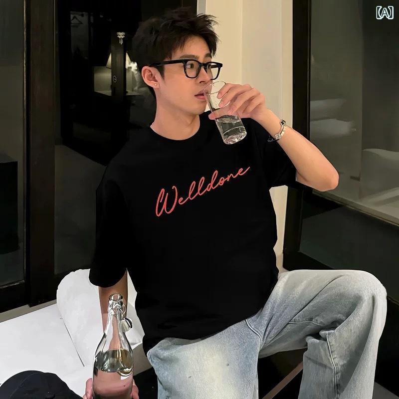 ティーシャツカットソー メンズレディースユニセックス 半袖クルーネック プリント オーバーサイズビッグシルエット カジュアルストリート シンプルベーシック定番スタンダードナチュラル