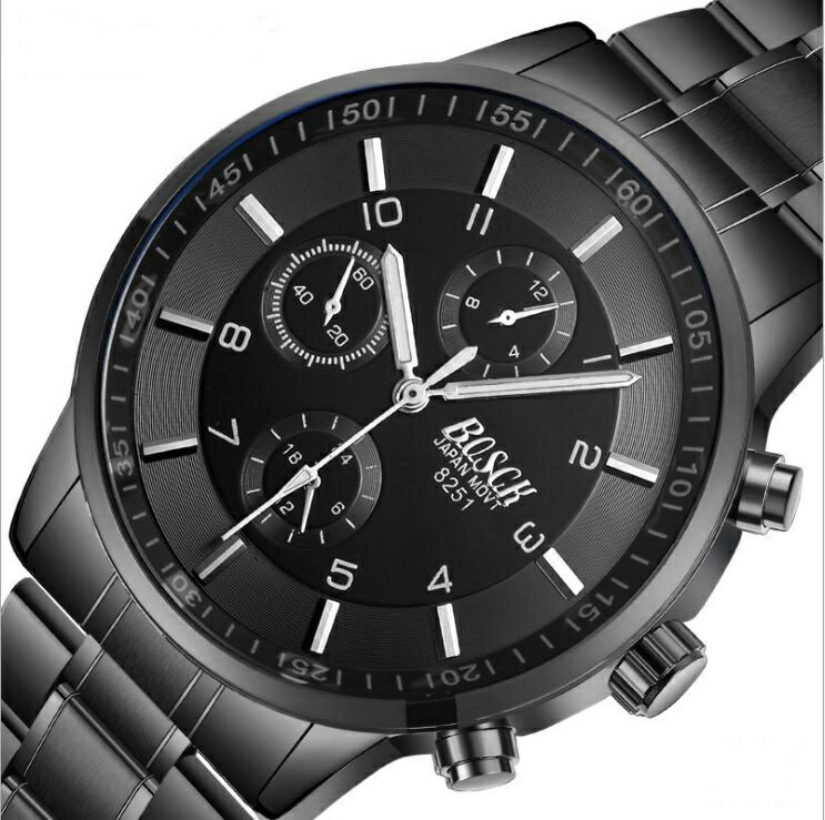 腕時計 メンズ メンズ腕時計 おしゃれ 男性用 ブラック ステン 仕事 ビジネス プライベート ベルト 時計 見やすい