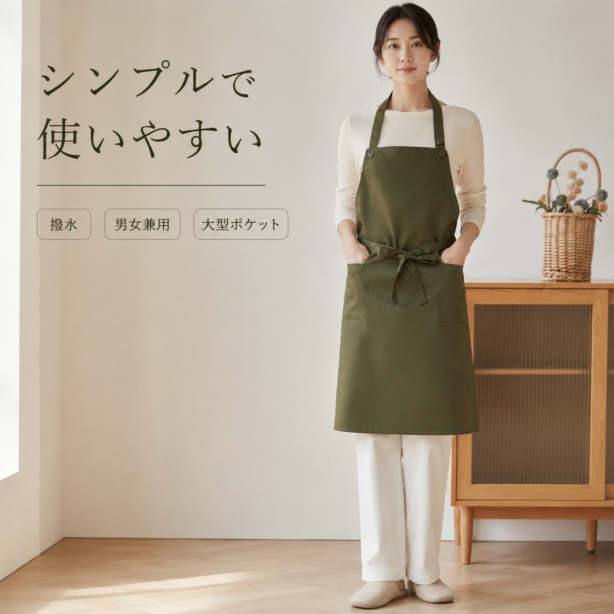 楽天市場】エプロン 男女兼用 ロング（その他｜キッチン用品・食器