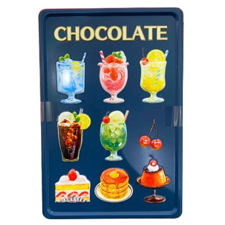 【喫茶メニュー缶】メリーチョコレート　はじけるキャンディチョコレート　28個入り　喫茶メニュー缶　バレンタインデー　ホワイトデーのサムネイル