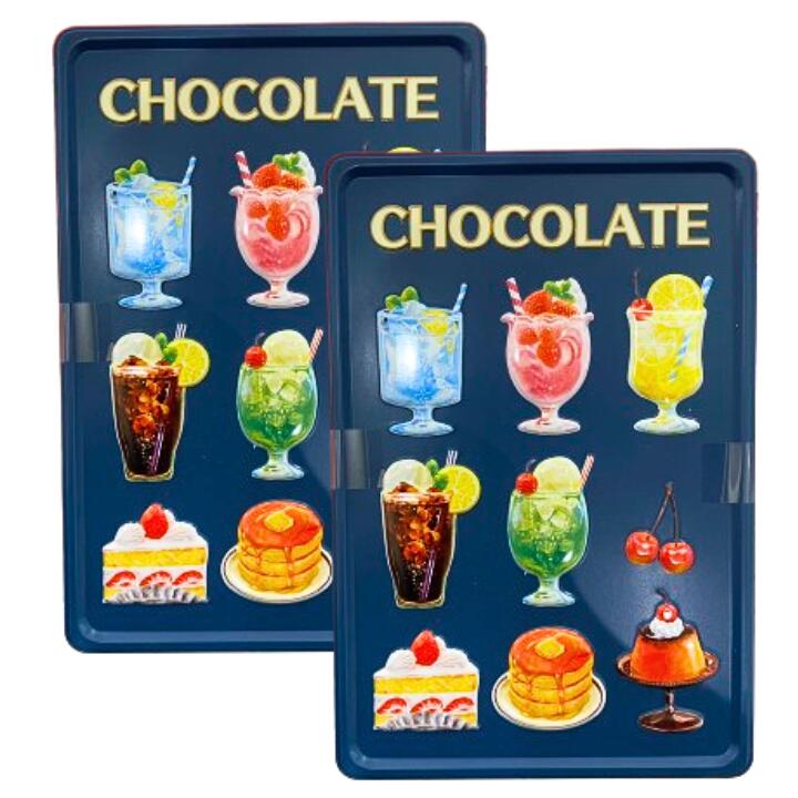 2点セット【喫茶メニュー缶・送料無料】メリーチョコレート　はじけるキャンディチョコレート　28個入り　喫茶メニュー缶　バレンタインデー　ホワイトデー