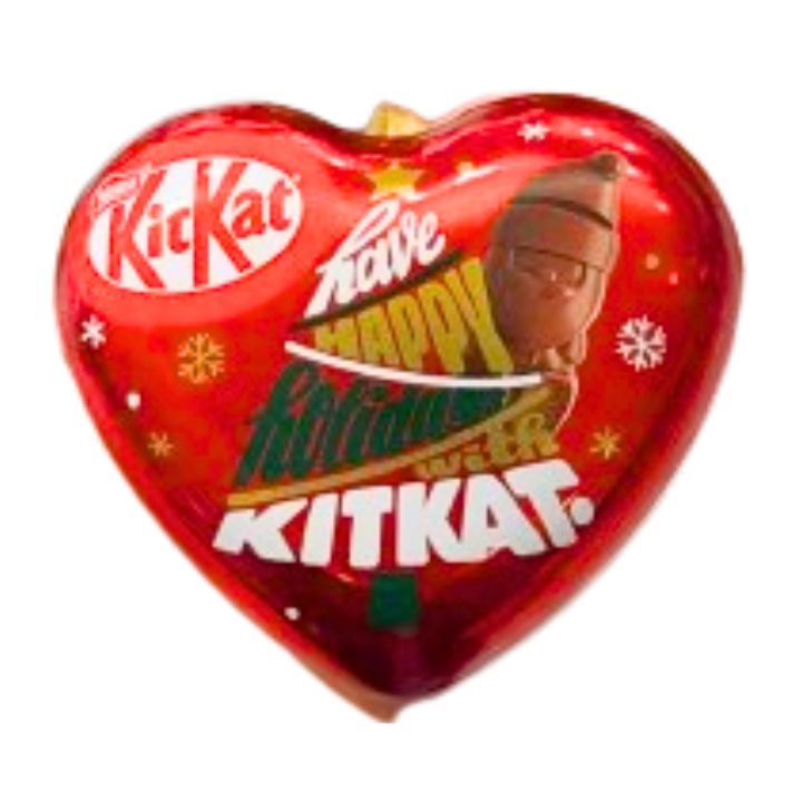 即日発送【ハート赤缶・送料無料】ネスレ Kitkat キットカット ホリデイサンタ ハートオーナメント缶 3個入り