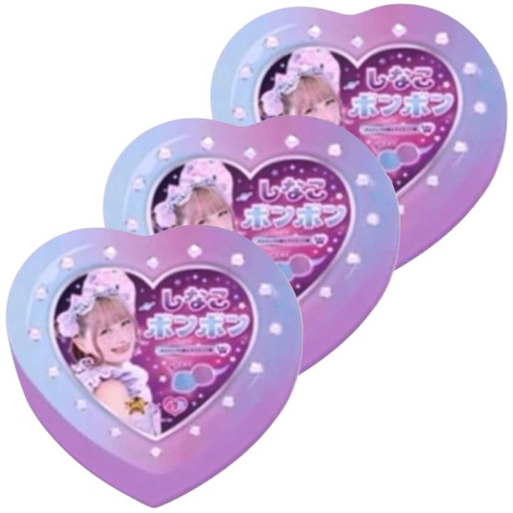 即納　送料無料【3個セット・マスカット＆パイン味 しなこボンボン】ハート缶 6個入 子供 菓子 シャインマスカットボンボン 果汁のしずく マスカットボンボン ウイスキーボンボン 2種のぶどうボンボン しなこボンボン グミッツェル