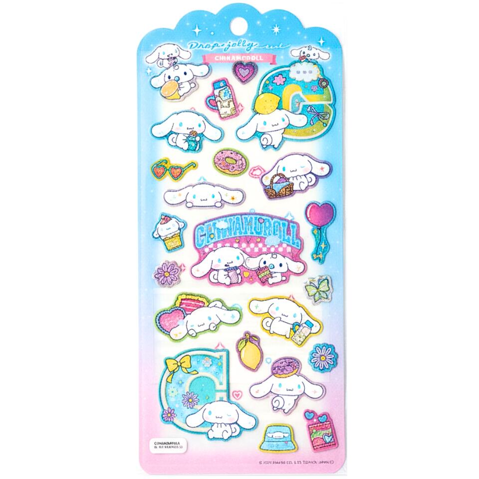 乐天商城 - 【正規品】【134923シナモロール】サンリオキャラクターズ ドロップジェリーシール　ハローキティ　シール　ステッカー　ミニ　プチ　ワンポイント　文房具　雑貨　グッズ　かわいい