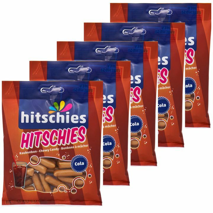 5個セット【コーラ・送料無料】HITSCHIES ヒッチーズ チューイングキャンディ コーラ 海外のコーラフレーバーに似た味わいが楽しめます！ 詳細情報 不思議な見た目のカラフルなキャンディ「ヒッチーズ」から、コーラフレーバーがラインアップ。カリカリ食感で、海外のコーラフレーバーに似た味わいが楽しめます！ 1