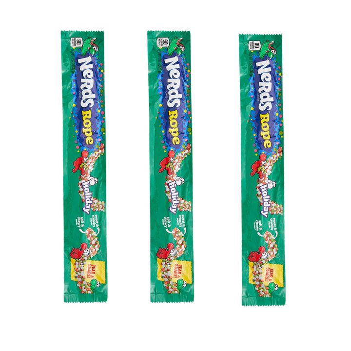 【ホリデイ（緑）・3点セット】NeRds ナーズ ロープ グミ ホリデイ 3点セット　お菓子 グミ キャンディ 銘菓