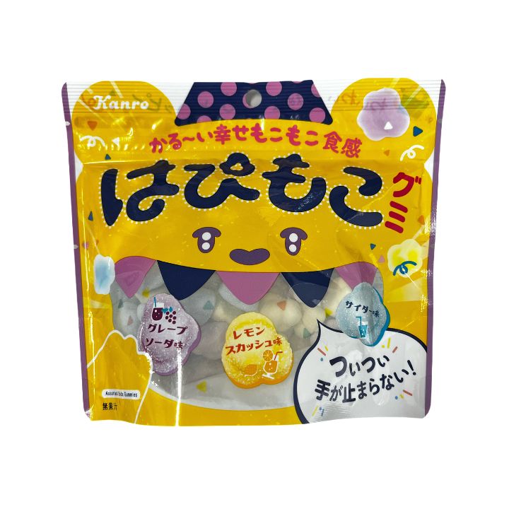 送料無料【1個・ハピモコグミ】グミキャンディー Kanroカンロはぴもこグミ3味入り・ グレープソーダ味 レモンスカッシュ味 サイダー味食品・飲料・酒食品菓子 シャインマスカットボンボン 果汁のしずく マスカットボンボン ウイスキーボンボン人気グミ入手困難のサムネイル
