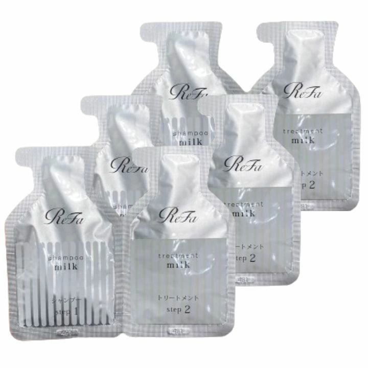 3個セット【1回分・ミルクプロテイン シャンプー&トリートメント・送料無料】ReFa(リファ)ミルクプロテイン シャンプー&トリートメント トライル 1回分 毎...
