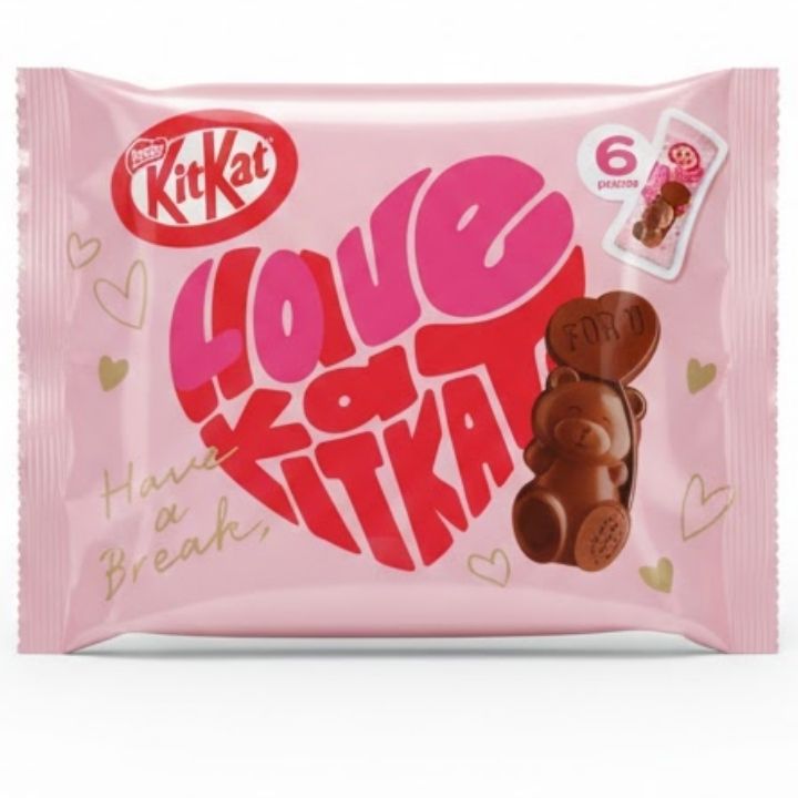 【ピンク・6個入り】ネスレ Kitkat キットカット ハートフルベアー