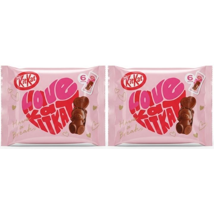 【2個セット・ピンク・6個入り】ネスレ Kitkat キットカット ハートフルベアー