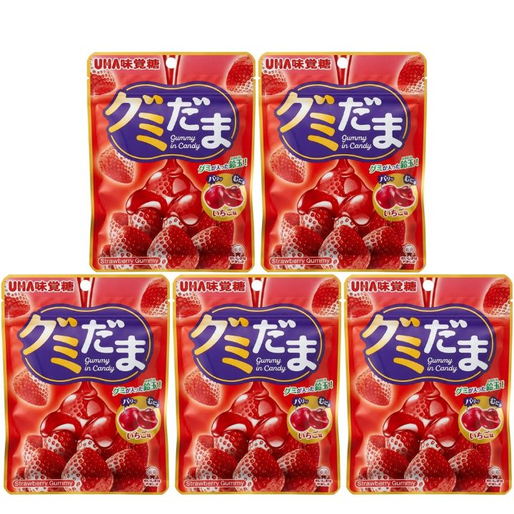 5個セット グミだま いちご味 いちご飴グミ UHA味覚糖 シャインマスカットボンボン 2種のぶどうぼんぼん 巨峰&シャインマスカット
