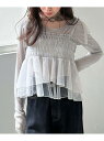 【SALE/50%OFF】チュールペプラムキャミ*リブTOPS SET archives アルシーヴ トップス アンサンブル イエロー ブラック ホワイト グレ...