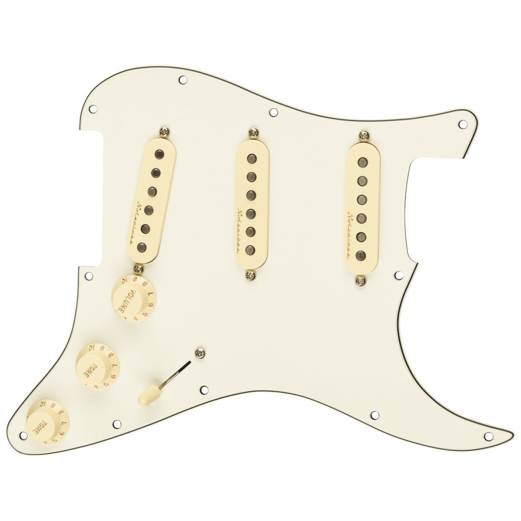 FENDER - 【並行輸入品】Fender Pre-Wired Strat Pickguard, Vintage Noiseless SSS Parchment 結線済ピックガード 0992344509