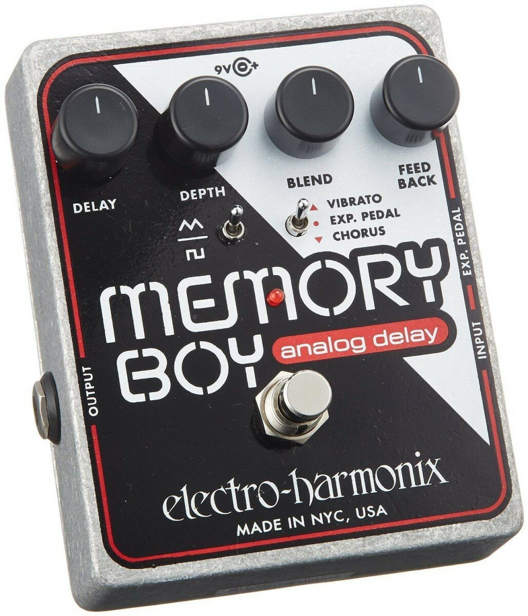 名機のウォームで自然なアナログトーンを受け継ぐ新たなアナログ・ディレイ「Memory Boy」 開発には2年を超える時間を費やし、卓越した個性と芸術的なトーンのモジュレーション機能を搭載しています。 最長ディレイタイムは550msで、エクスプレッション・ペダルでディレイタイムかモジューレションレートをコントロール可能なので、ステージでリアルタイムにエフェクトをコントロールすることができます。 ■アナログディレイ ■Delay Time 30mS〜550mS ■Triangle/Square Wave セレクトスイッチ ■Vibrato/Chorus/Exp. Pedal Modulation Rate セレクトスイッチ ■Exp. Pedal Input ■トゥルーバイパス ■サイズ:91(W) x 118(D) x 50(H)mm ■重量:330g