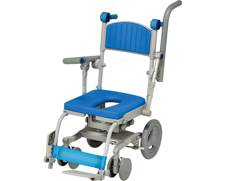 シャワーキャリー 入浴 車椅子 くるくるチェアIISAL O型シート KRU186 ウチヱ｜介護用品 高齢者 お年寄..