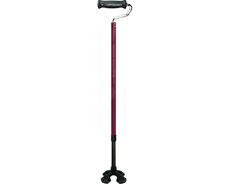 杖 杖介護 介護用品 やわらGELグリップ4点TYPE-U シナノ | つえ 四点高強度 多点伸縮 高齢者 日本製 歩行補助 倒れにくい 転倒防止 高さ調節 ストラップ付 スタイリッシュ 軽い 丈夫 痛み軽減