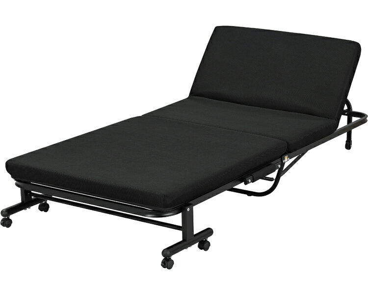 折りたたみベッド OTB-KRR シングルサイズ相当 （幅96×長さ210×高さ31.5cm） アイリスオーヤマ │ 介護ベッド リクライニングベッド ベッド 寝具 折り畳み 折りたたむ コンパクト 高反発ウレタン マット付き 病院 老人ホーム 寝室 仮眠室