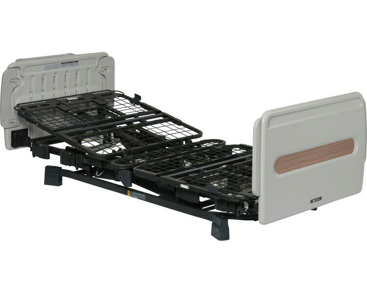 電動ベッド リクライニングベッド 介護ヨカロ ベーシック 3モーター 樹脂製ボード 90cm幅 P116-31ADGW グレー木目 プラッツ | 介護ベッド 高齢者 お年寄り 老人 シニア 電動 ベッド 寝具 背上げ 在宅介護
