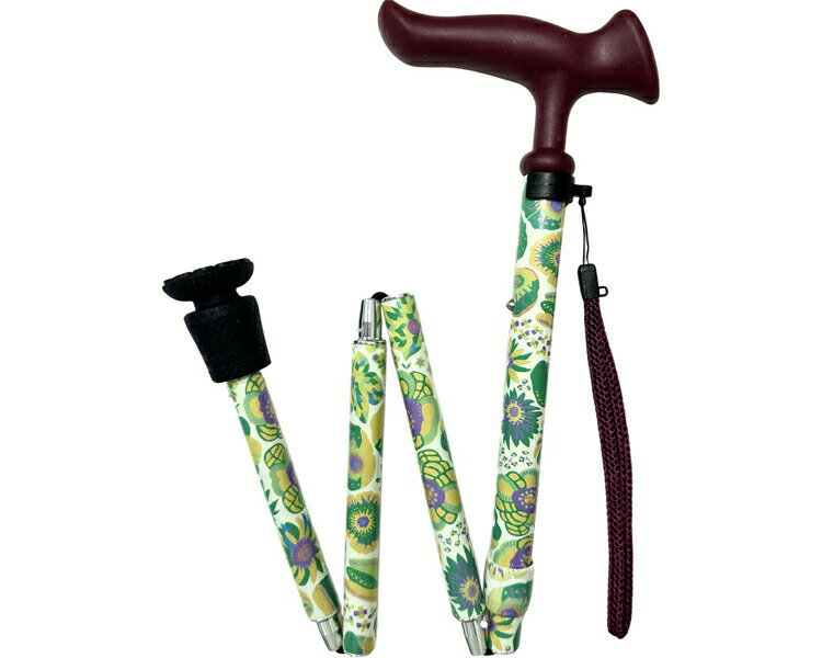 杖 ステッキ おしゃれ 高齢者 介護 デザイナーズアートステッキ D/E 折畳 WB5325 HNA フジホーム │ 折りたたみ杖 折り畳み お年寄り 歩行補助 歩行サポート オシャレ 軽量 老人 シニア 在宅介護 お散歩 お出かけ 病院 老人ホーム デイサービス プレゼント