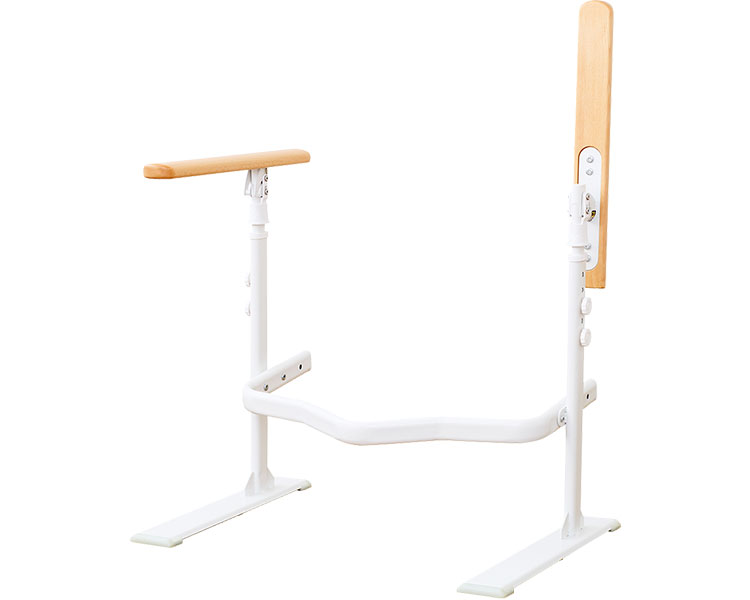 楽々健 ラファミリア レスト フリップアップ rk-03012 楽々健 | 3段階調整 トイレ 手すり 立ち上がり 補助 介護 置くだけ トイレ手すり置き型 後付け 工事不要 簡単組立 シニア サポート 天然木 蓄光材
