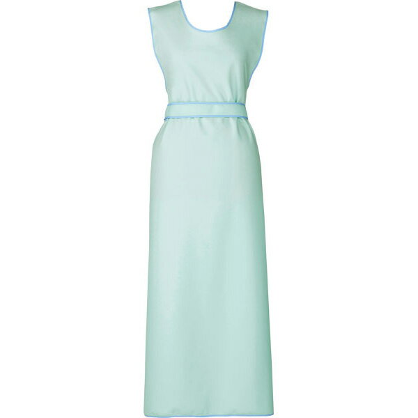 ブルー 入浴介助用エプロン フリー（丈125cm） 亀屋 │ 入浴サポート エプロン 防水 入浴援助 介護用エプロン 前掛け 高齢者 介護用品 入浴介護 在宅介護 病院 施設 デイサービス 訪問入浴 訪問介護 スタッフウェア 作業着 速乾 リボンタイプ 介護 3