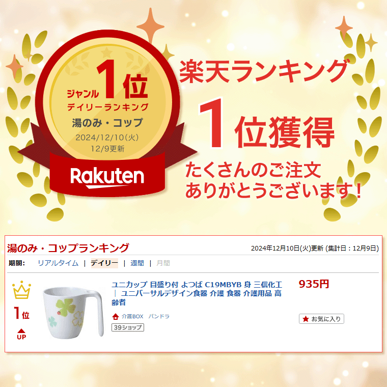 コップ 取っ手付き 目盛付き 介護 食器 高齢者 かわいい ユニカップ 目盛り付 身 ...
