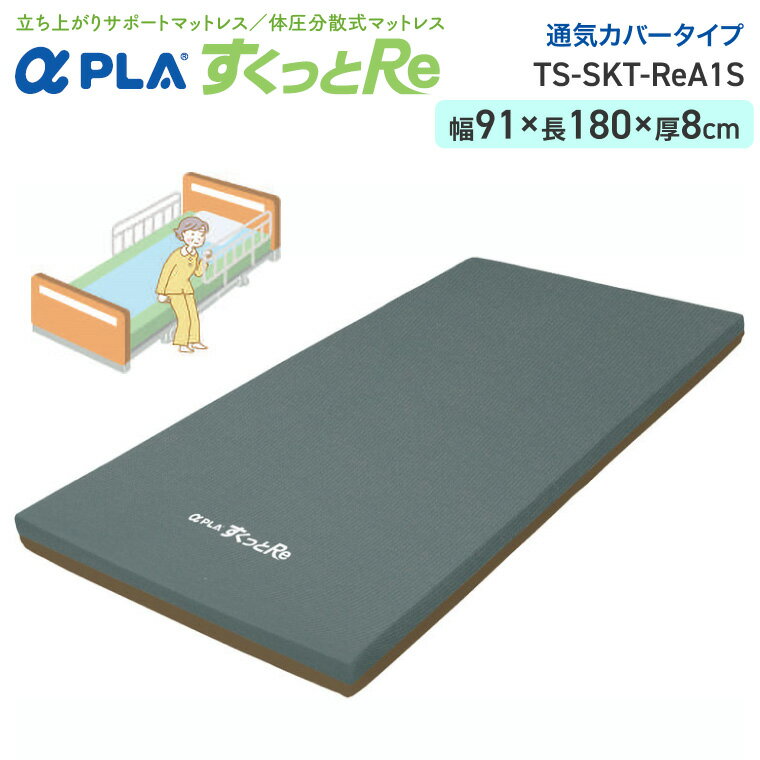 タイカ Taica マットレス アルファプラすくっとRe 通気カバータイプ TS-SKT-ReA1S 幅91×長さ180cm │ 体圧分散 マット ベッド関連 介護用品 床ずれ 床擦れ 予防 防止 体圧分散 褥瘡対策