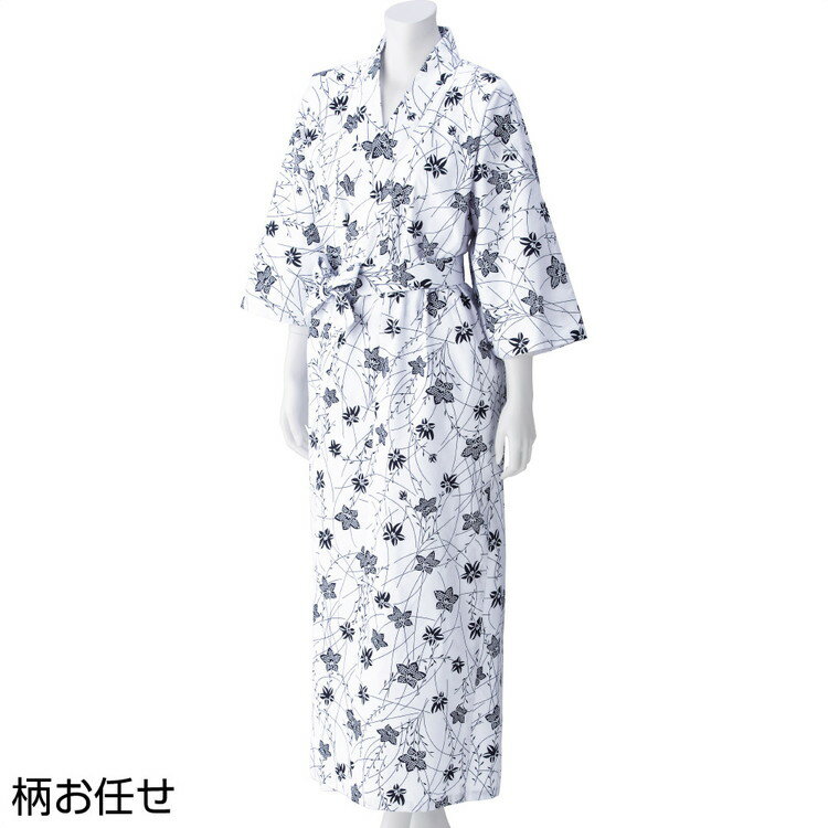 寝巻き レディース ガーゼねまき S M L LL 01804 ケアファッション │ パジャマ 寝巻き ねまき ガーゼ ..