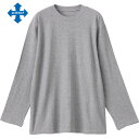 Tシャツ 長袖 メンズ おしゃれ シンプル ストレッチTシャツ グレー M L LL 821338 ケアファッション │ ロンT ティーシャツ Tシャツ 男性 ...