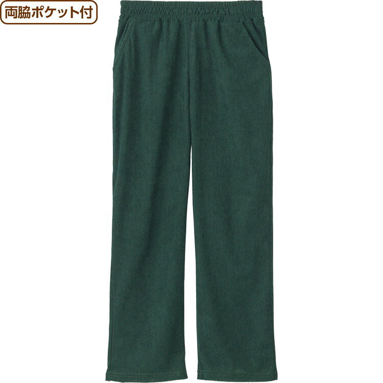 ●適応サイズ目安／（対応ウエスト）M：64〜70cm・L：69〜77cm、（対応ヒップ）M：87〜95cm・L：92〜100cm●素材／ポリエステル100％●生産国／中国●洗濯機可●両脇ポケット付き●婦人用・季節を楽しむ秋冬重ね着Style。・お手軽ご近所スタイル。・総ゴムでゆったりとしたはき心地。秋冬らしいあたたかみのある素材感です。※ウエストゴム取替え仕様ではありません。【ケアファッション】