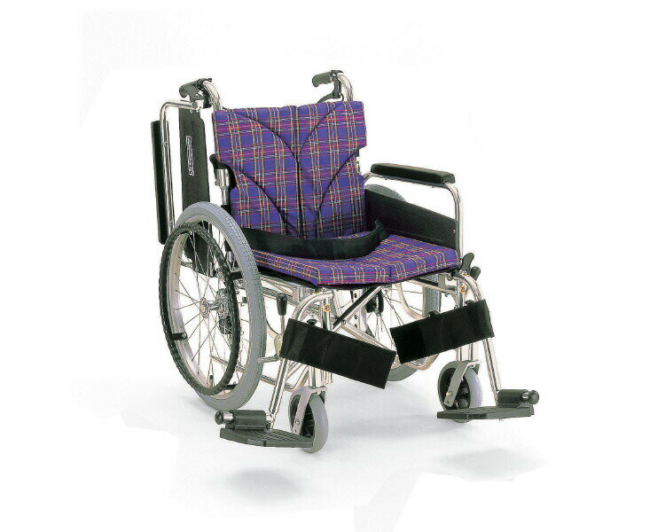 車椅子 アルミフレーム自走用車椅子(簡易モジュール)KA820-38・40・42B-M カワムラサイクル| 肘掛け跳ね上げ 脚部スイングイン&アウト 前座高43...