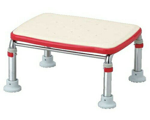 安寿 ステンレス製浴槽台R“あしぴた”標準 ソフトクッションタイプ20-30 536-456 レッド｜浴槽台 介護用品 すべり止めタイプ 吸盤付脚ゴム 組立完成品 安全 介護 ラクラク 滑りにくい 安心 横すべり防止 入浴 入浴介助 お風呂 転倒 事故防止 アロン化成