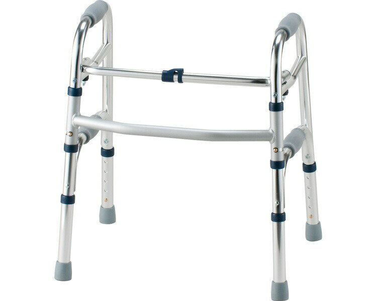 歩行器 セーフティーアームウォーカー ミニタイプ SAWSR シルバー イーストアイ │ 歩行器 介護用 高齢者用 大人用 室内用 屋内用 歩行補助 歩行訓練 リハビリ コンパクト 折りたたみ可能 病院 施設 自宅 高齢者