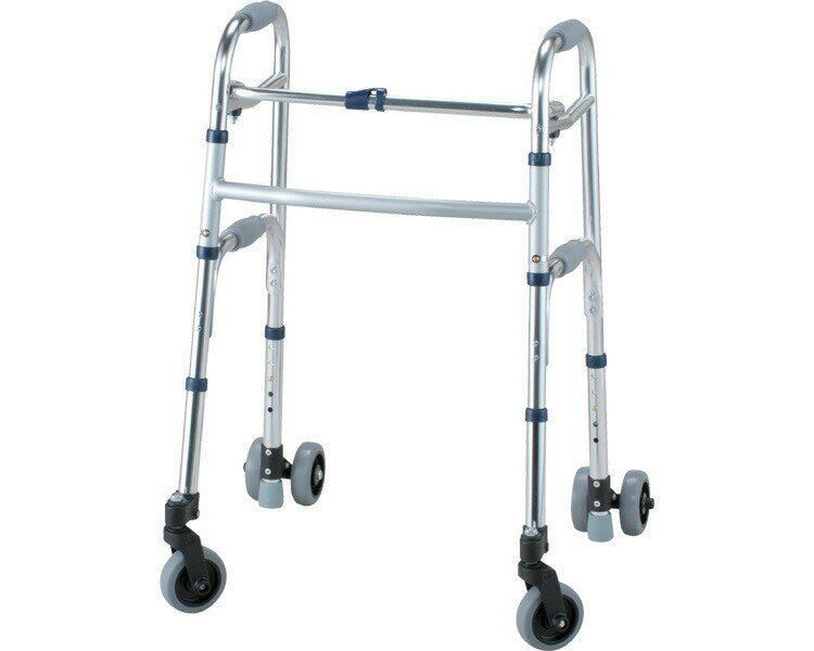 歩行器 セーフティーアームウォーカー Gタイプ SAWGR シルバー イーストアイ｜介護用 高齢者用 大人用 室内用 屋内用 歩行補助 歩行訓練 リハビリ コンパクト 折りたたみ可能 病院 施設 自宅