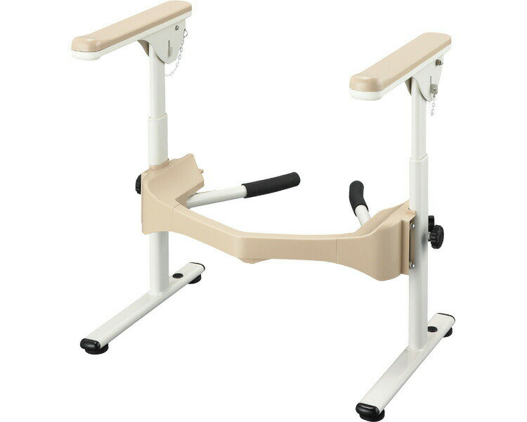 アロン化成 洋式トイレ用フレーム S-はねあげR-2 プラスチック製ひじ掛け 533-086｜トイレ用手すり さ..