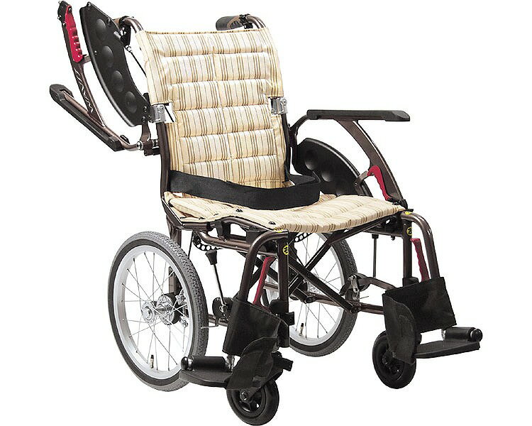 車いす 介助用 WAVIT+（ウェイビットプラス） WAP16-40・42A エアータイヤ仕様 カワムラサイクル｜ 車椅子 車イス 介助式 くるまいす 介護用品 歩行補助 歩行サポート 移動 高齢者 シニア お年寄り 老人 在宅介護 病院 施設 デイサービス 肘掛け跳ね上げ 折り畳み