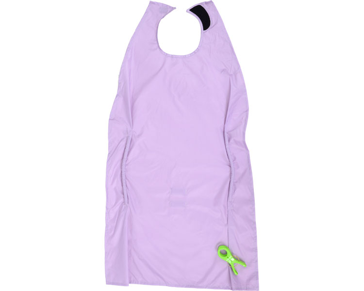 RAKUエプロン パープル SR-300P 笑和 │ 介護 食事用エプロン ロング 前掛け 食事サポート 高齢者 介護用品 介護