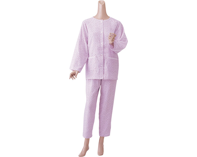 婦人楽らくガーゼパジャマ（上下・長袖)　神戸生絲 │ KOBES 介護衣料 衣類 介護用品