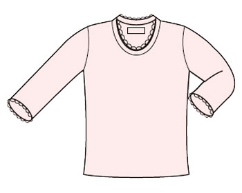 ●素材／綿100％●品質／40単糸フライス編み●生産国／日本●衿・袖口ピコレース付・国産純綿肌着。【神戸生絲】