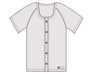 前開き半袖　ホック式　10枚組 E13　ホワイト　4L　神戸生絲 │ KOBES 介護衣料 衣類 介護用品