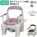 Panasonic ポータブルトイレ 樹脂製 座楽 ラフィーネ 長穴プラスチック便座タイプ 傾斜脚付き PN-L30206 パナソニックエイジフリー │ 移動 便利 トイレ 高齢者 介護用品 便器 排泄 老人 大人 おまる 高齢者 在宅介護 夜間 頻尿 部屋 介護用品 普通便座 簡易トイレ 病院 施設