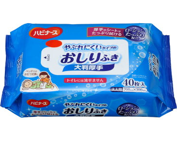 おしりふき ハビナースやぶれにくいタイプのおしりふき 大判厚手 40枚入 11117 ピジョンお尻拭き 清拭 大判 厚手 厚め ウエットティッシュ 介護 高齢者 清拭介助