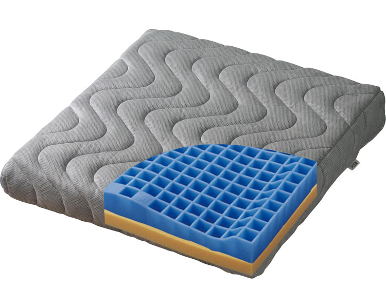 車いす用クッション ピタ・シートクッションW70 PTW70 ナノファイバーカバー付 （幅40×奥行40×厚さ7cm） ファンディーナ │ 介護用品高齢 お年寄り 老人 シニア 車椅子用クッション 体圧分散 体位保持 座位 褥瘡 床ずれ 在宅介護 病院 老人ホーム