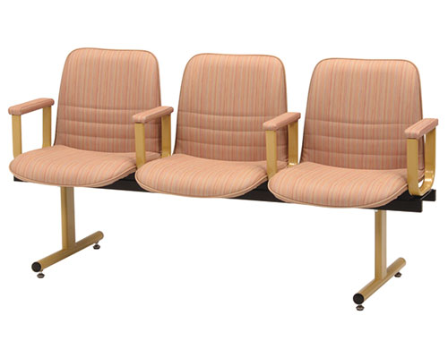 ロビー 椅子 3人掛け おしゃれ ロビーチェア 3人用背付・肘付 ML-95-3ARM 幅170×奥行54.5×高さ79cm （..