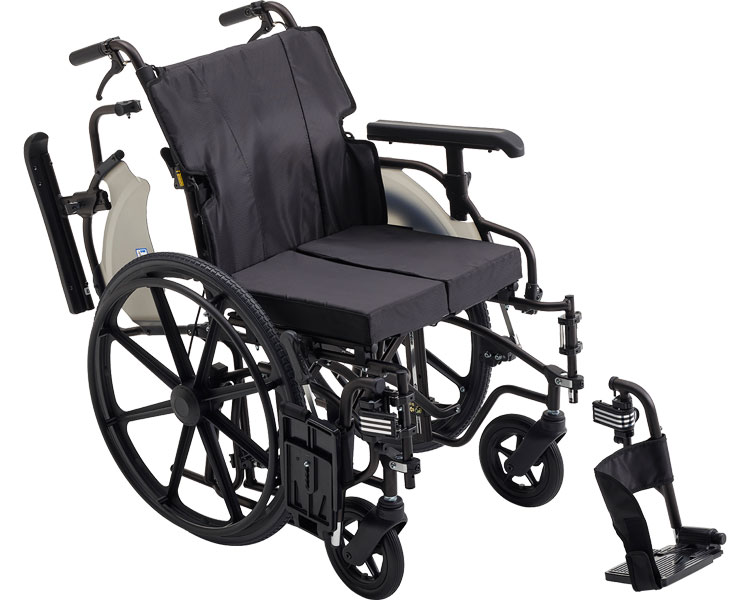車椅子 アルミ自走車いす KJP-5 座幅48・50・52cm調整可 ブラック ミキ|車イス くるまいす 自走用 自走式 ビッグサイズ 座面高調整 シート幅調整...