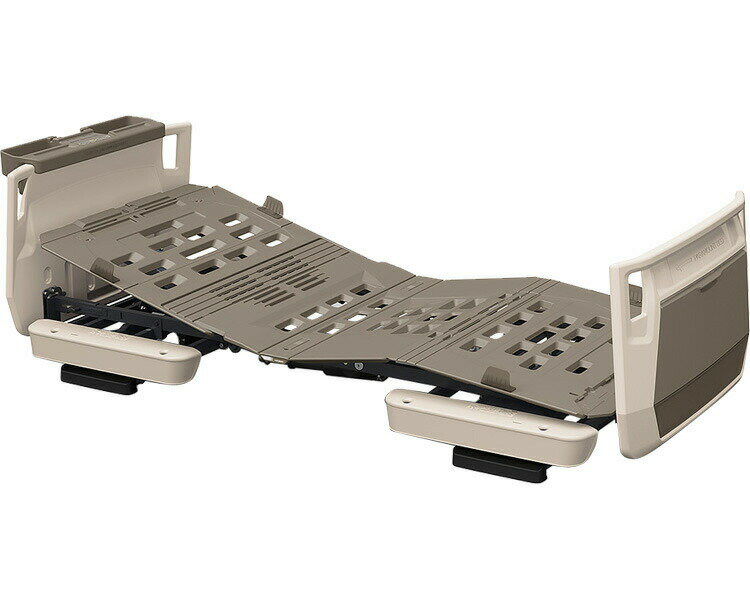 ●電動ベッド 介護ベッド 高齢者 楽匠プラス 棚付き 2モーション H脚タイプ 83cm幅 オプション受：キャメル ボード：棚付（アイボリー） KQ-A5127 パラマウントベッド │ 介護用品 在宅介護 高齢者 ベッド