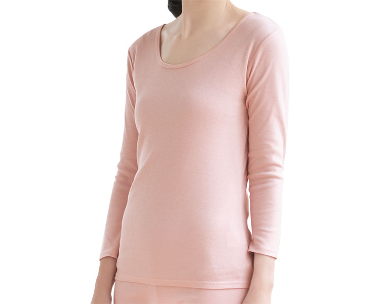 綿100％あったか発熱8分袖インナー セルヴァン │ 肌着 レディース あったかインナー 防寒 インナー イ..