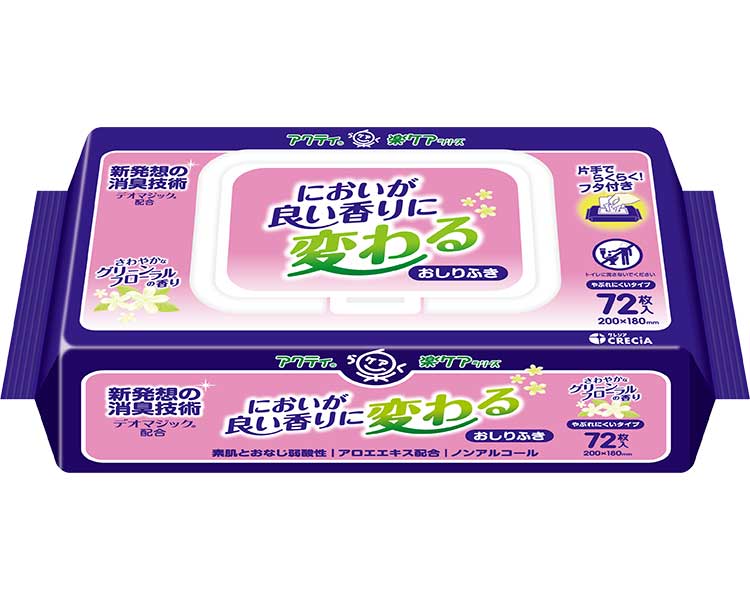 アクティ　においが良い香りに変わるおしりふき 80604　72枚　日本製紙クレシア │